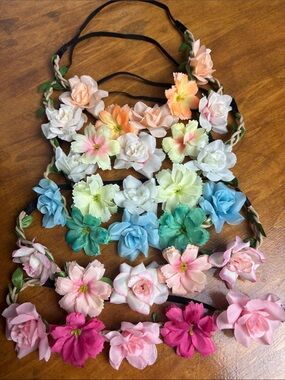 Pastel Floral Stretch Headbands Set of Six